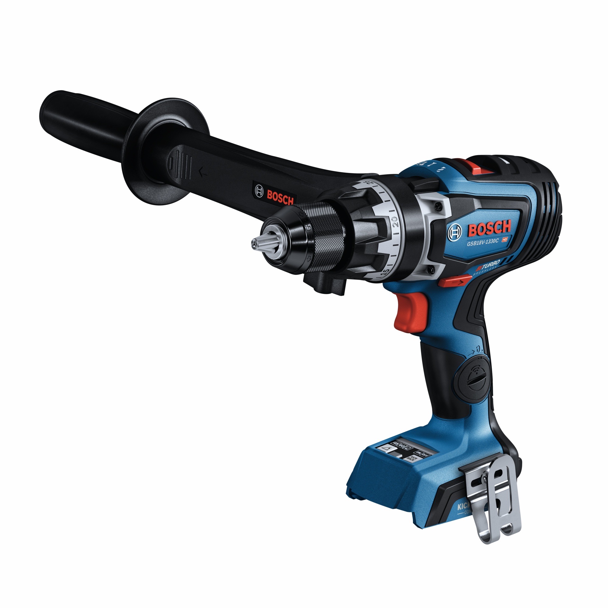 Bosch PROFACTOR 18V Connected-Ready Hammer Drill/Driver — 1/2in., 1330 In.-Lbs. Max Torque, Brushless Motor, Variable Speed, Bare Tool, Model# GSB18V-1330CN
